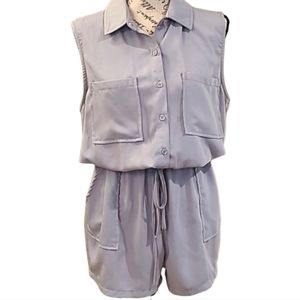Made with Love Gray Romper Shorts Size M
